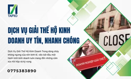 Dịch Vụ Giải Thể Hộ Kinh Doanh Uy Tín, Nhanh Chóng